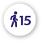 15 minutes walk