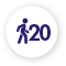 20 minutes walk
