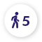 5 minutes walk